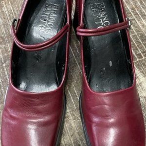 Franco Sarto red leather mary janes